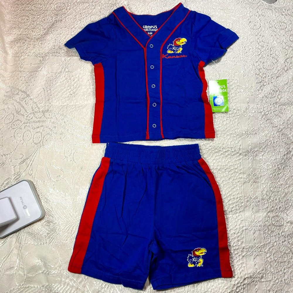 Campus Heritage Kids Two Piece Infant 12-18 Months KU Set